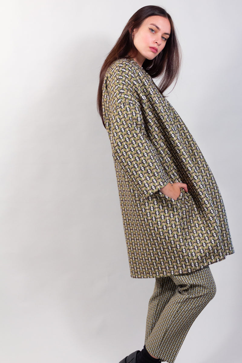 CAPPOTTO OVERSIZE STAMPATO