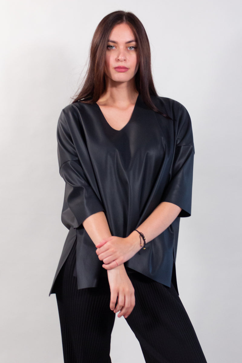 MAGLIA OVER ECOPELLE