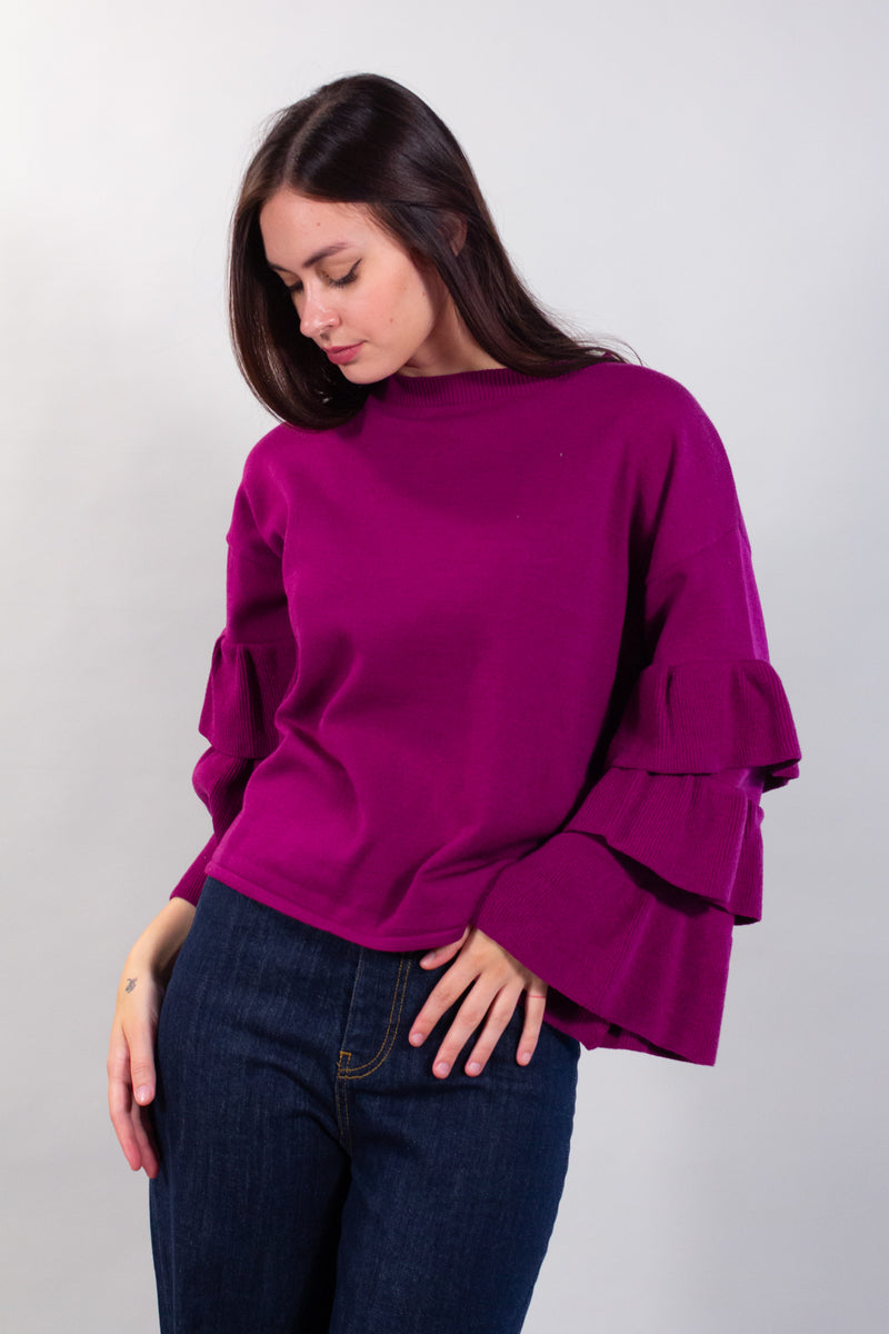 MAGLIA FRAPPE MANICHE