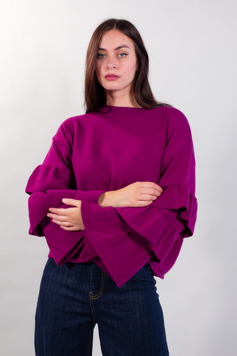 MAGLIA FRAPPE MANICHE
