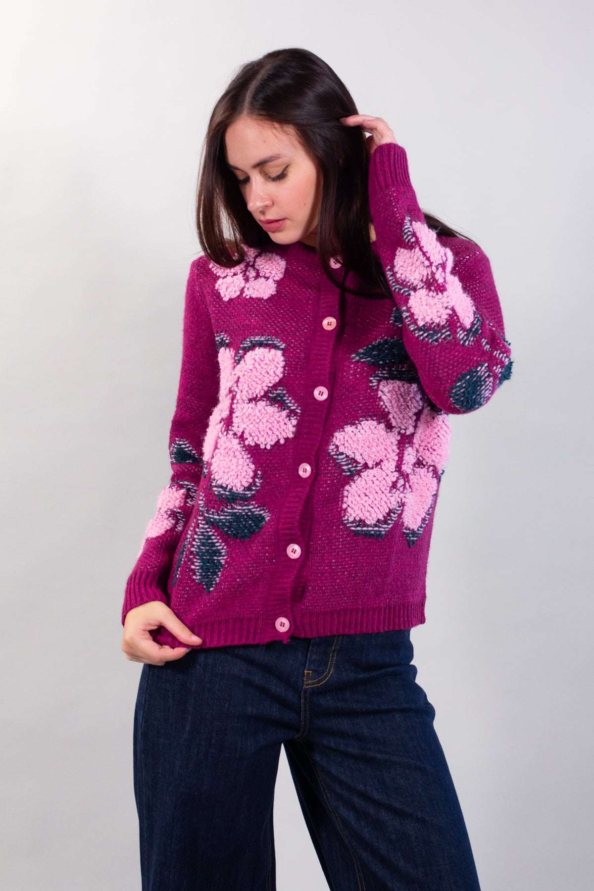FUR STITCH FLOWER JACKET