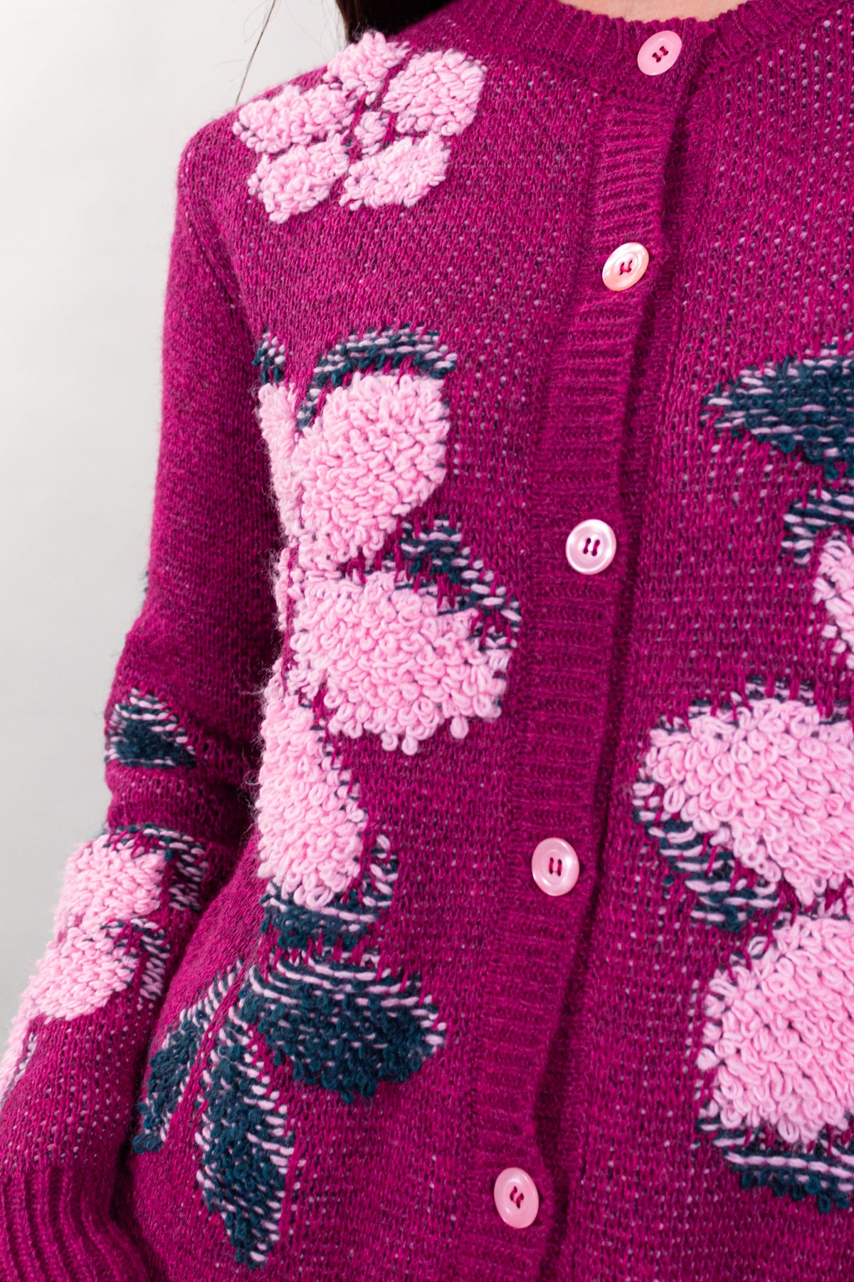 FUR STITCH FLOWER JACKET