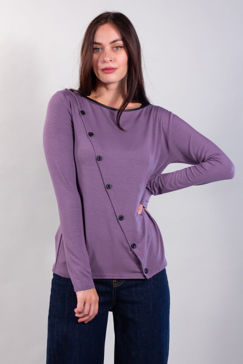 MAGLIA BOTTONI OBLIQUI
