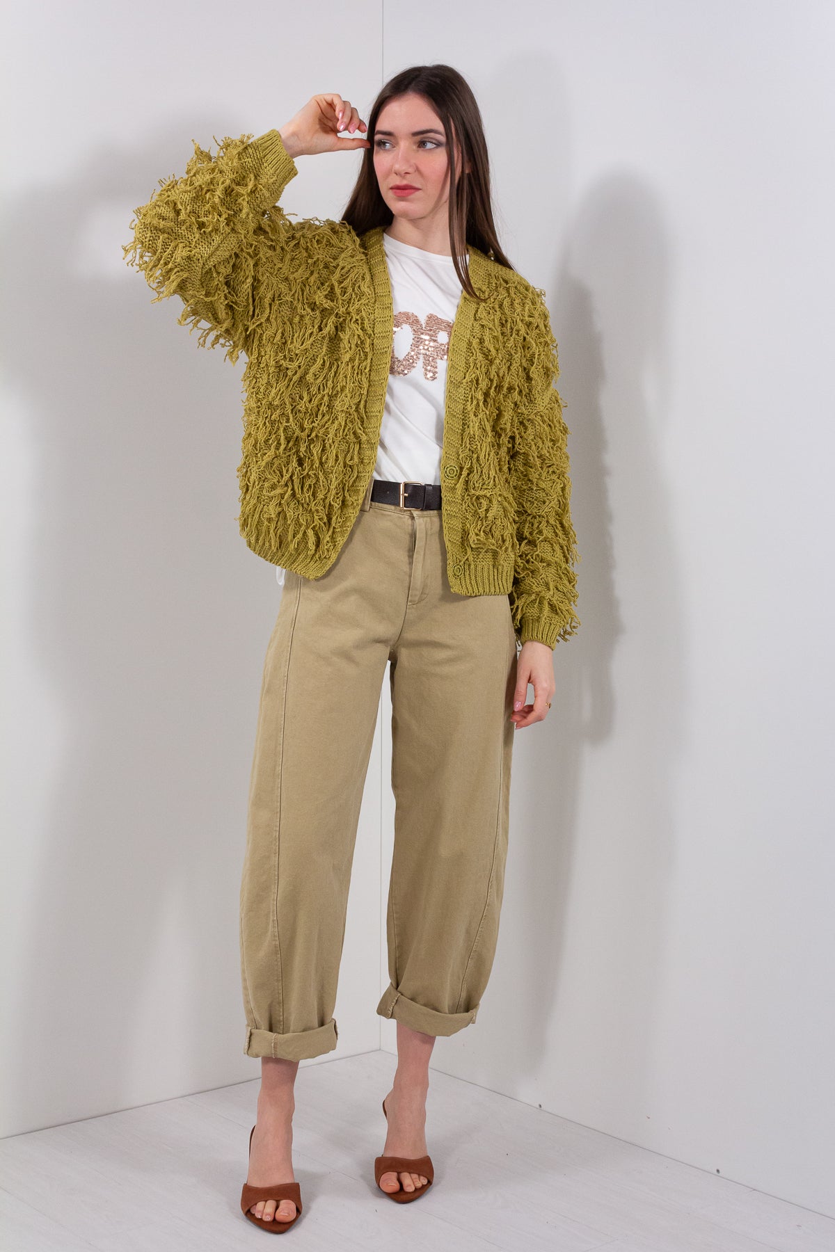 CARDIGAN FRANGE BOTTONI