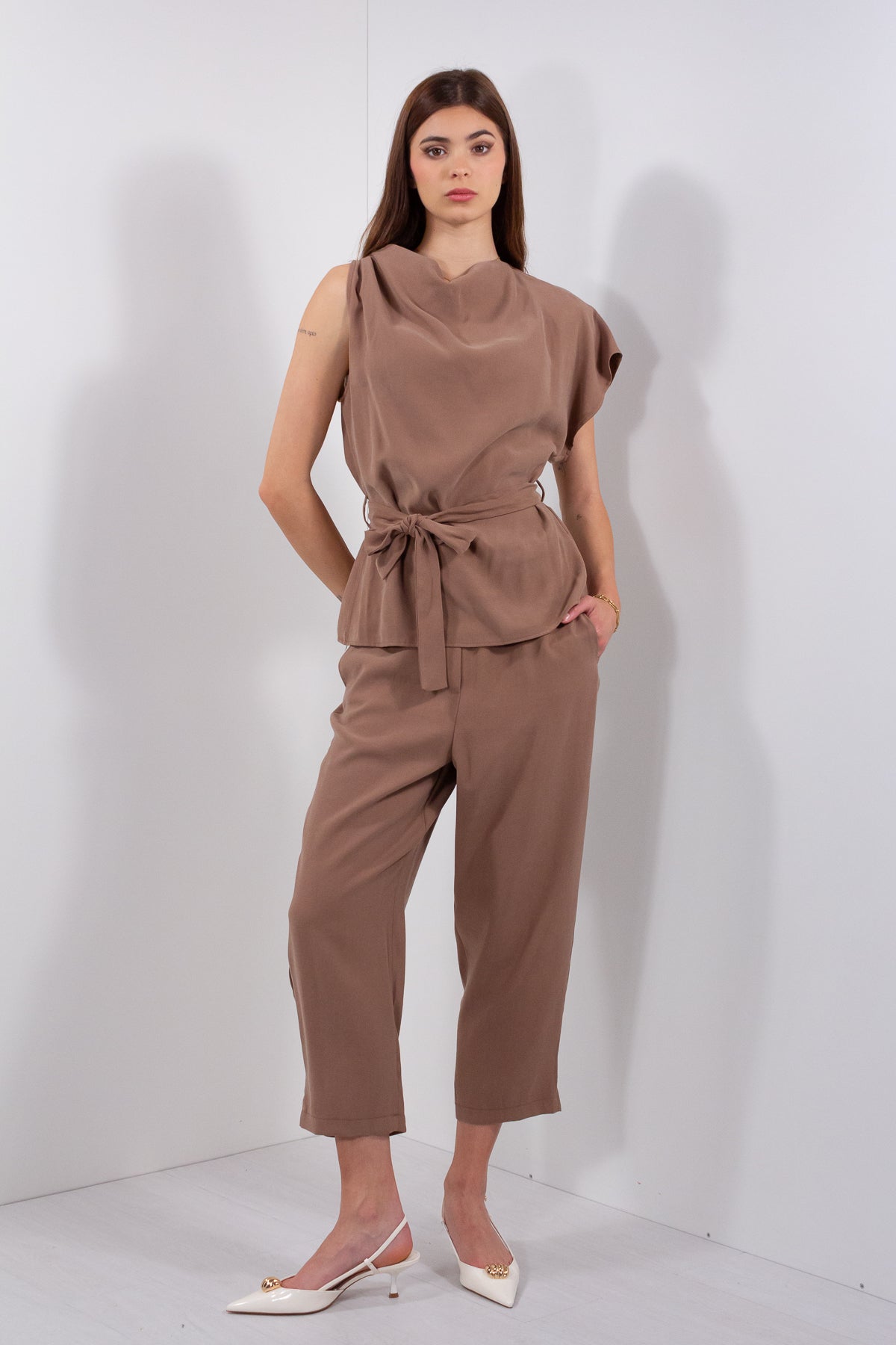 COMPLETO MAGLIA OBLIQUA + PANTALONE