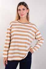 MAGLIA RIGATA + STRASS