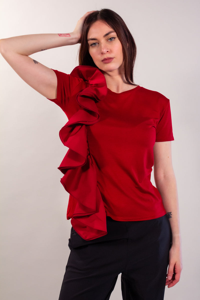 MAGLIA ROUCHES COTONE