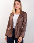 ECO-LEATHER JACKET WITH POCKETS
