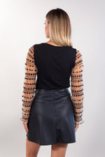 MAGLIA MANICHE TULLE POIS