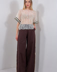 PANTALONE PALAZZO GROS GRAIN