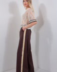 PANTALONE PALAZZO GROS GRAIN