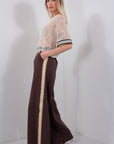 PANTALONE PALAZZO GROS GRAIN