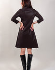 RUBBERED ECO-LEATHER DRESS