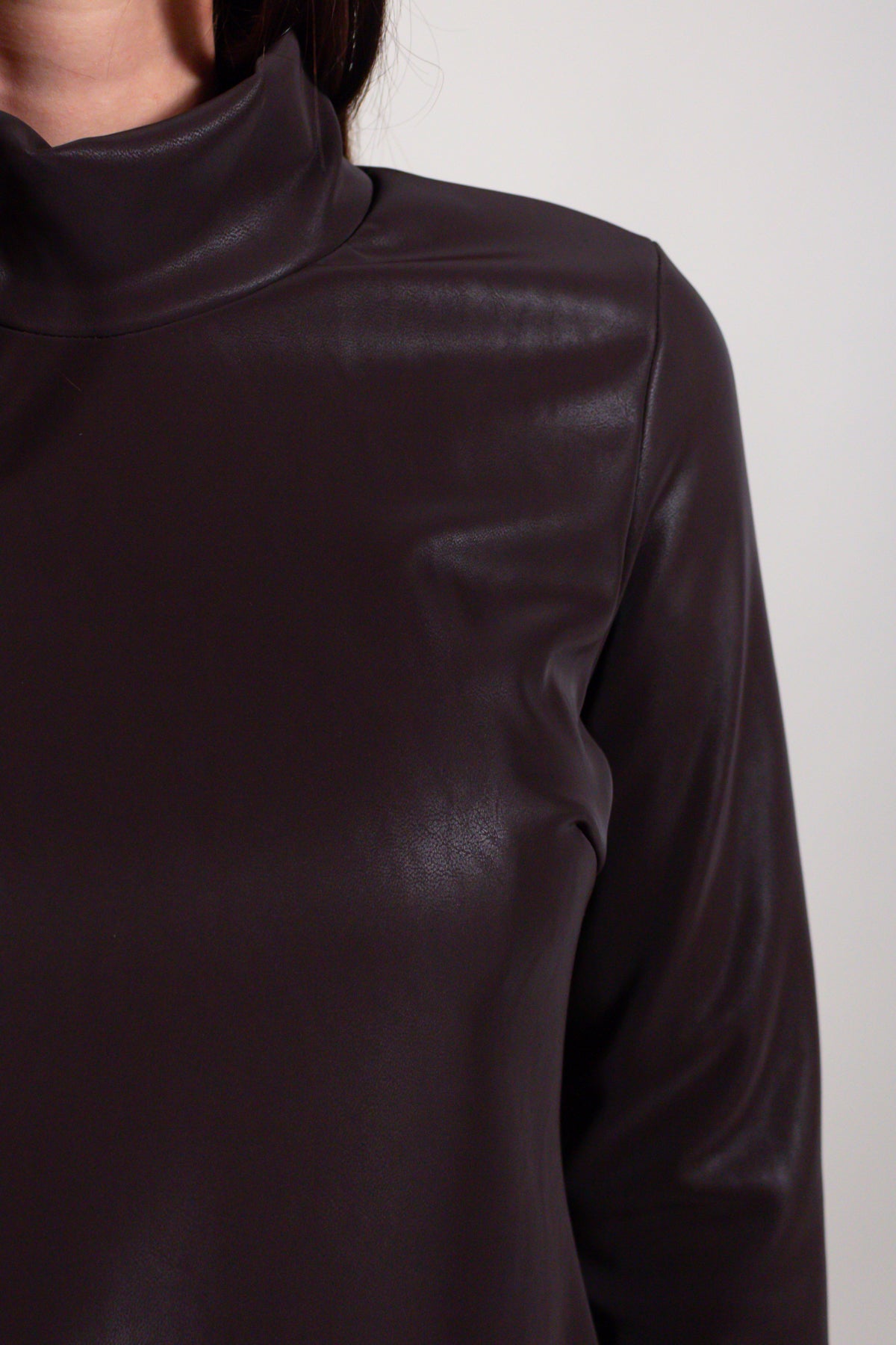 RUBBERED ECO-LEATHER DRESS