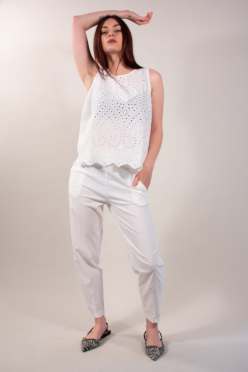 PANTALONE OVETTO COTONE TASCHINO