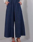PANTALONE CROPPED CUCITURA JEANS