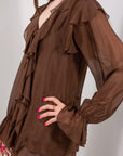CAMICIA JABOT CHIFFON