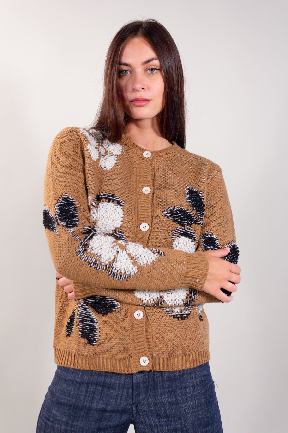FUR STITCH FLOWER JACKET