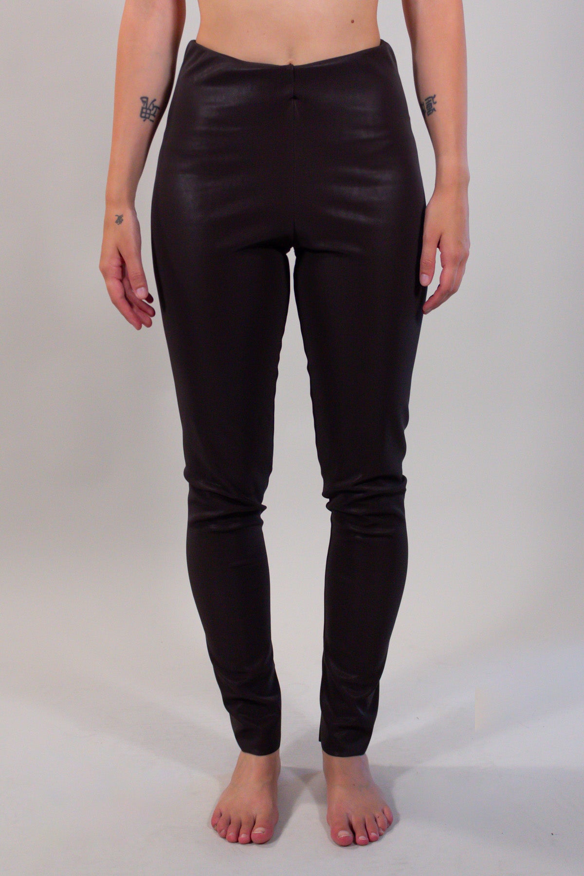 RUBBERED ECO-LEATHER LEGGINGS