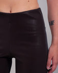 RUBBERED ECO-LEATHER LEGGINGS