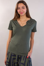 MAGLIA VISCOSA + ROSA
