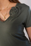 MAGLIA VISCOSA + ROSA