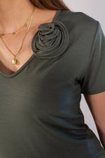 MAGLIA VISCOSA + ROSA