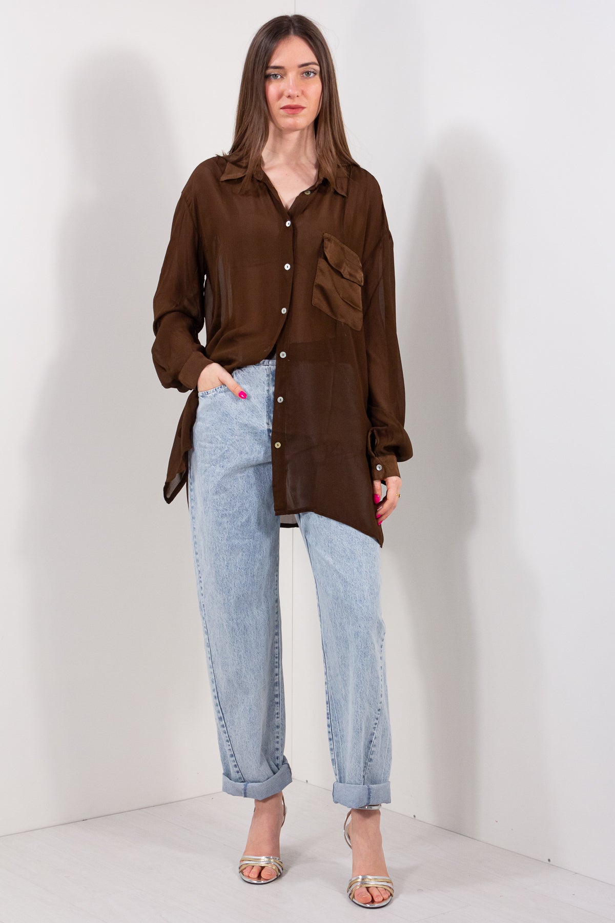 CAMICIA OVER SATIN***