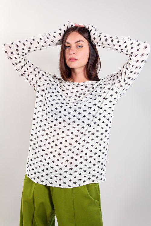 MAGLIA STELLE INTERMEDIA MISTO CASHMERE