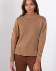 PURE WOOL RIBBED TURTLENECK SWEATER