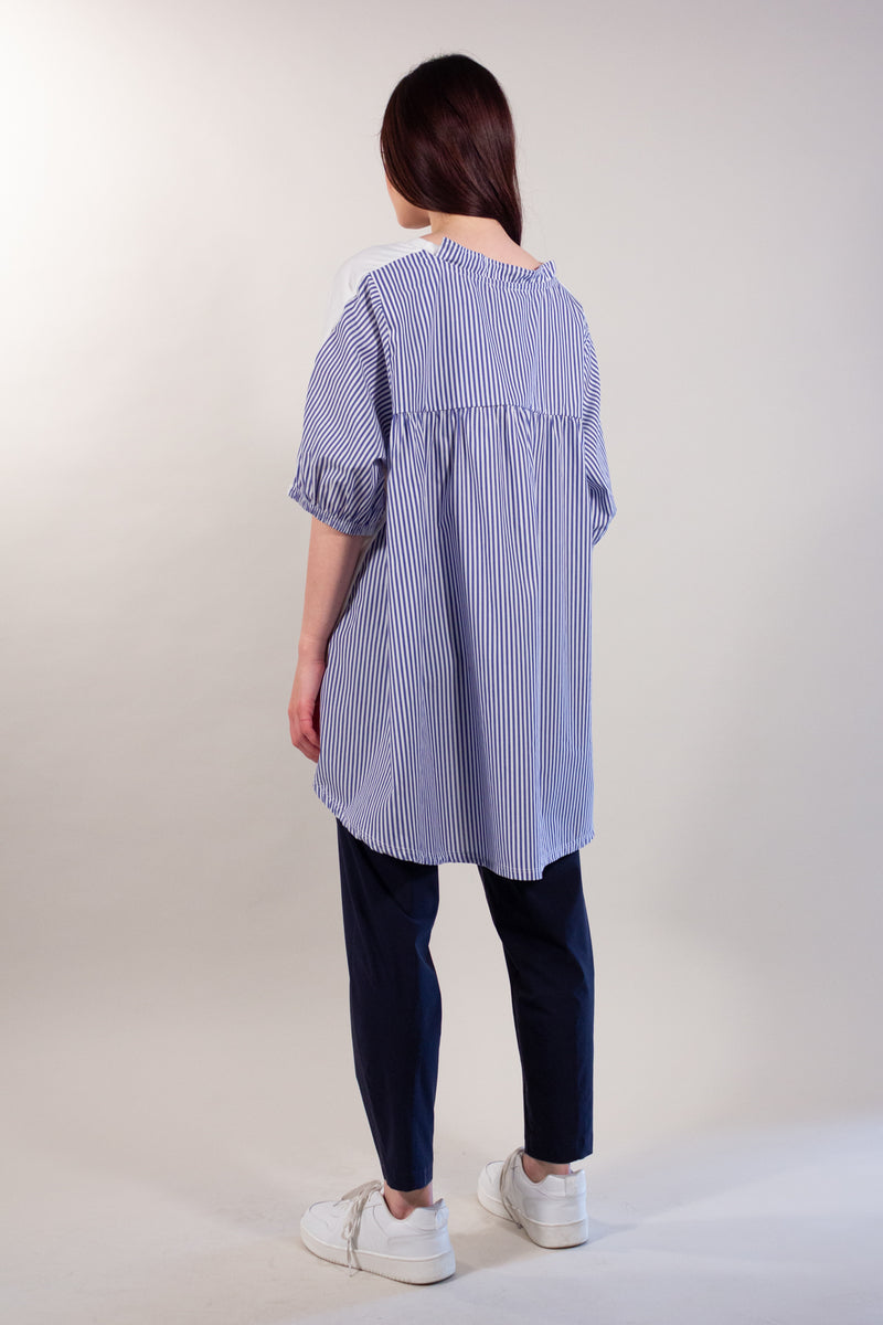 MAGLIA MAXI OVER TINTA UNITA + RIGHE