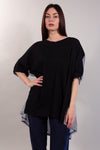 MAGLIA MAXI OVER TINTA UNITA + RIGHE