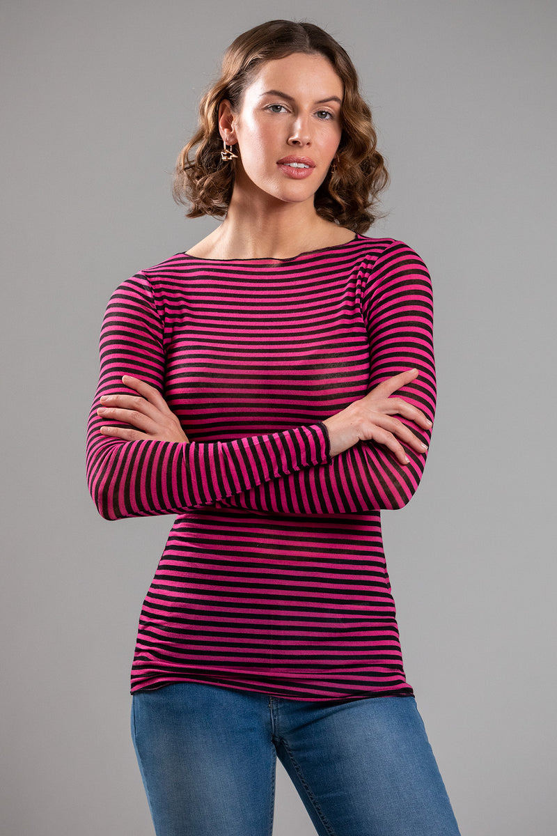 MAGLIA RIGATA MISTO CASHMERE