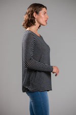 MAGLIA RIGATA INTERMEDIA MISTO CASHMERE