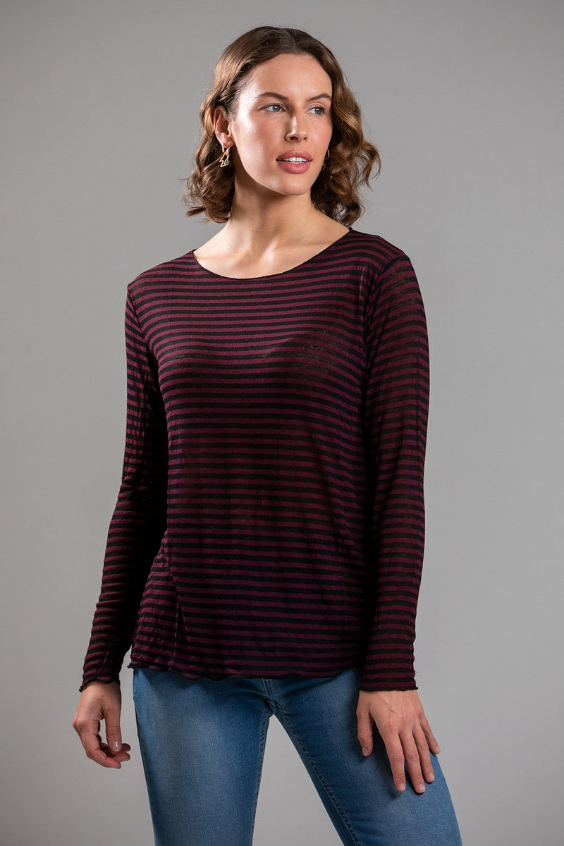 MAGLIA RIGATA INTERMEDIA MISTO CASHMERE